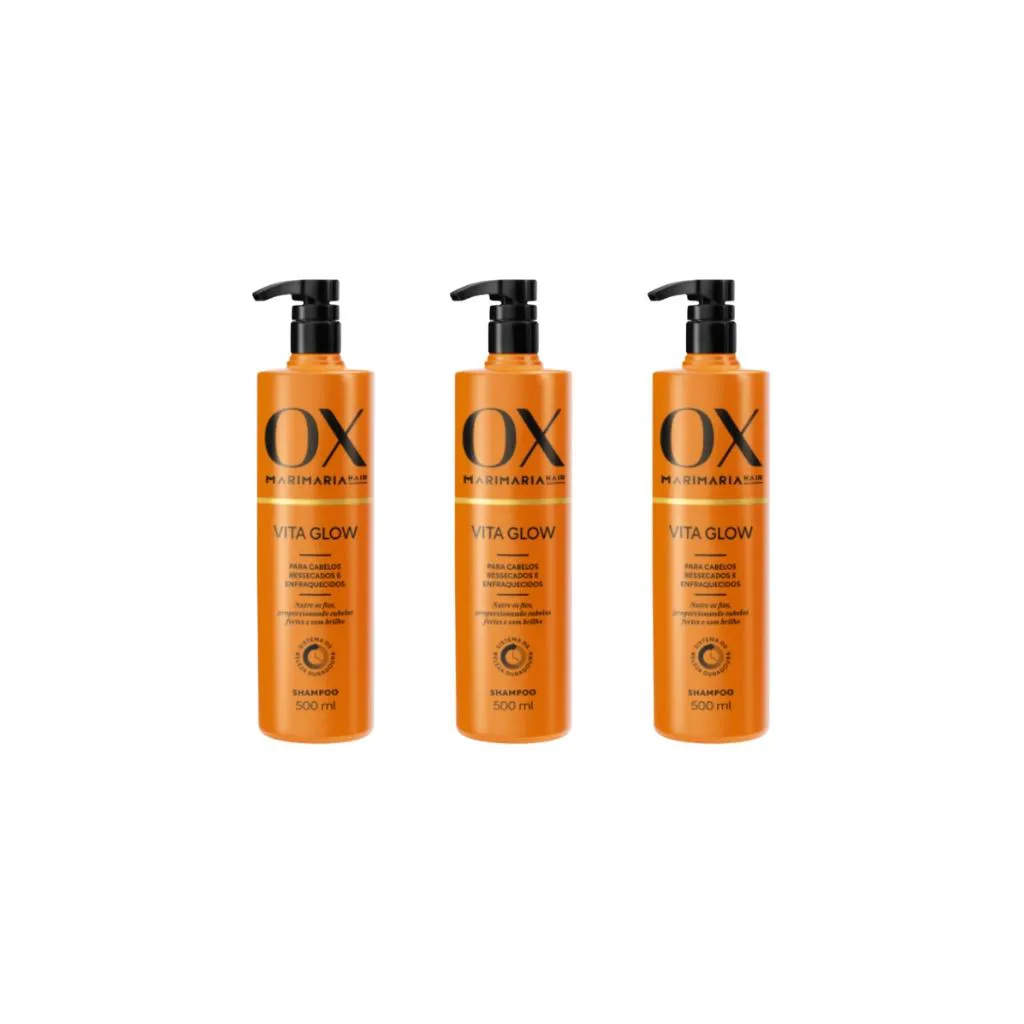 SHAMPOO OX VITA GLOW MARI MARIA 500ML-KIT C/3UN