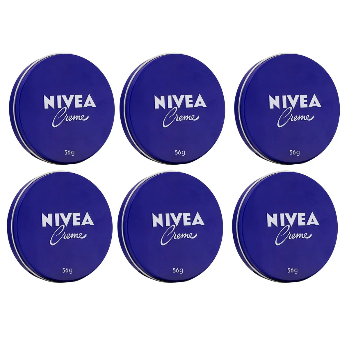 Kit com 6 Creme Nivea Pele Ressecada Lata Azul 60g - Nívea