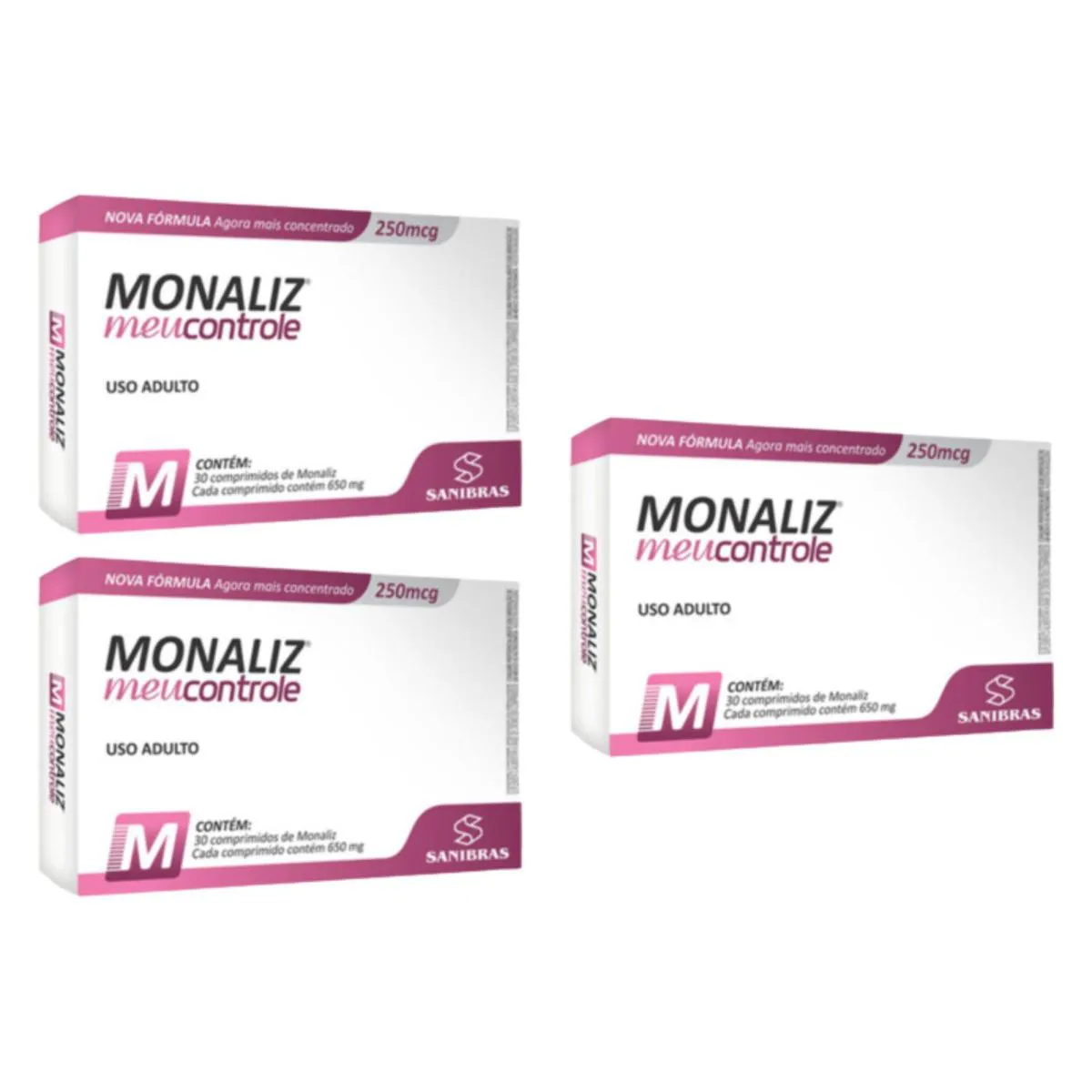 KIT C3 MONALIZ SUPLEMENTO CROMO CUIDADO NATURAL - SANIBRAS