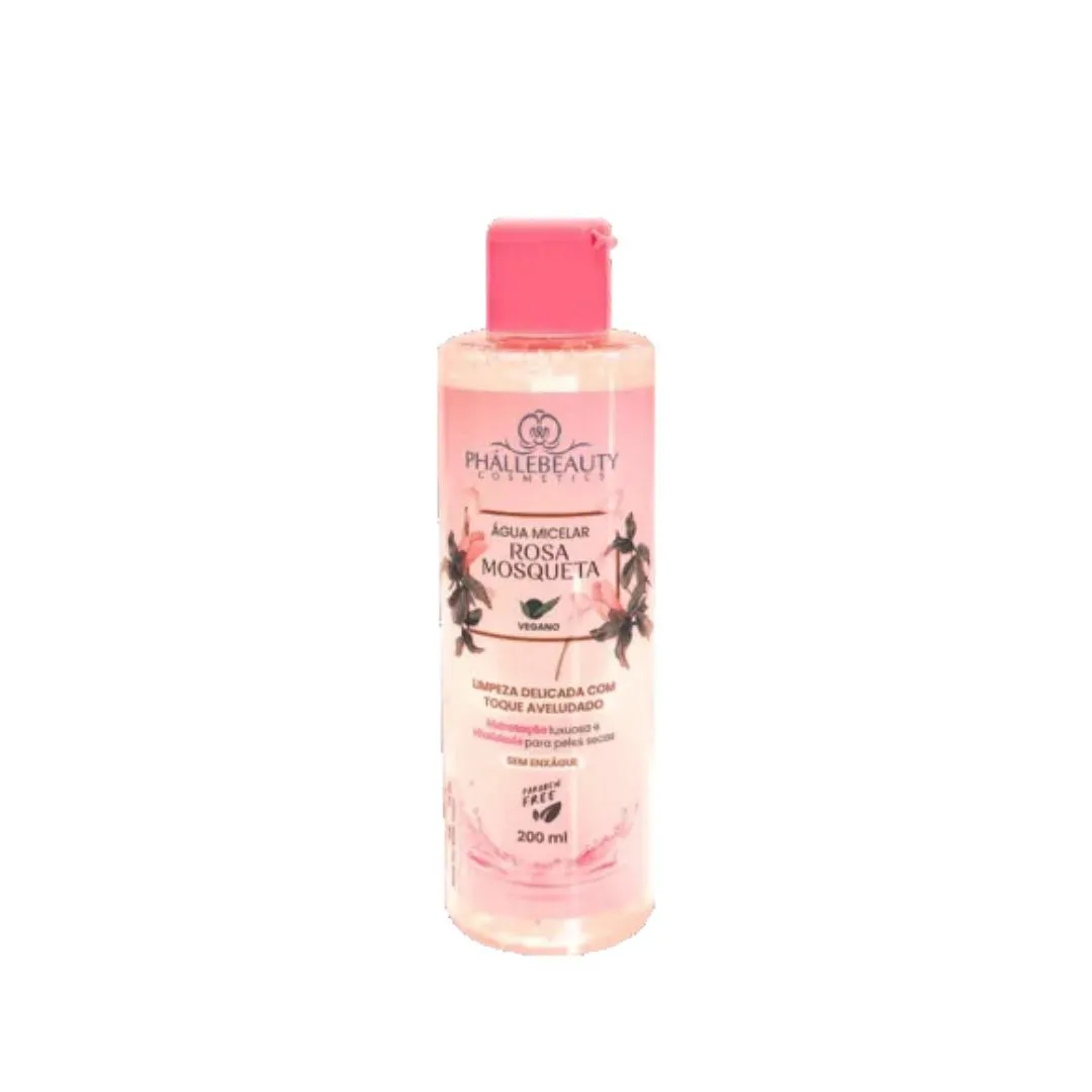 ÁGUA MICELAR ROSA MOSQUETA 200ML - PHALLEBEAUTY