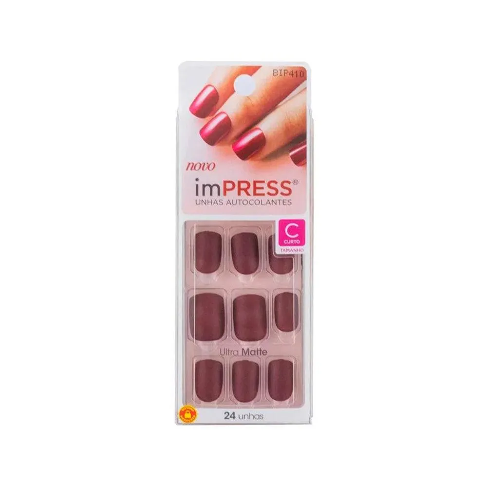 UNHA KISS IMPRESS COLOR SEXY LADY BIP410BR
