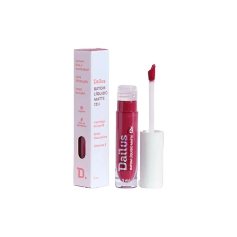 BATOM LíQUIDO DAILUS MATTE 12H COR FúCSCIA 5ML