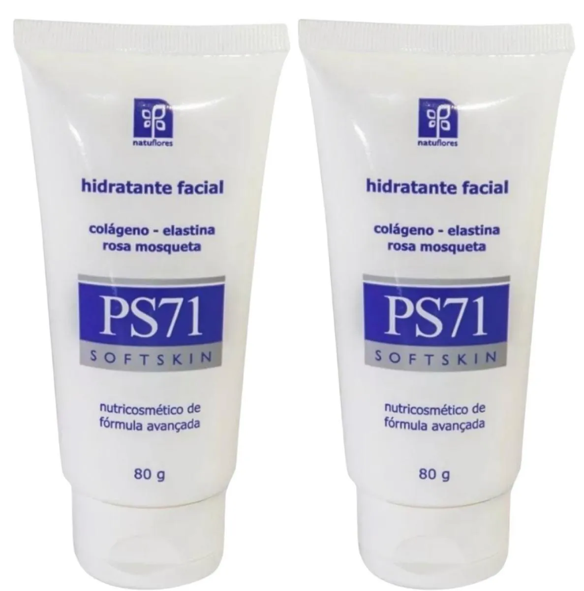 HIDRATANTE FACIAL COLAGENO ROSA MOSQUETA  PS71  80GR NATUFLORES KIT 2UND