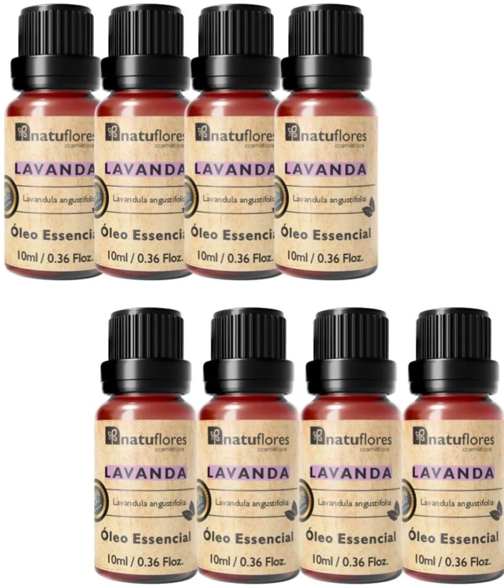 ÓLEO ESSENCIAL  LAVANDA 10ML NATUFLORES KIT 8 UND