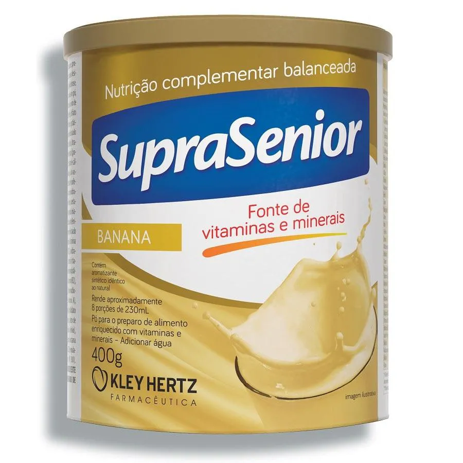 SUPLEMENTO SUPRASENIOR VITAMINAS E MINERAIS BANANA 400G