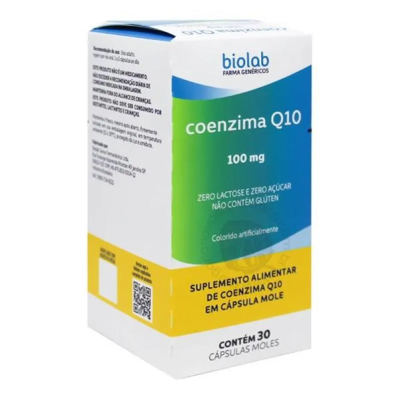 SUPLEMENTO BIOLAB COENZIMA Q10 IMUNIDADE E ENERGIA 30CPS