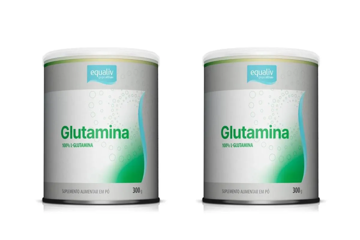 KIT 2 SUPLEMENTO EQUALIV GLUTAMINA ENERGIA MúSCULO 300G
