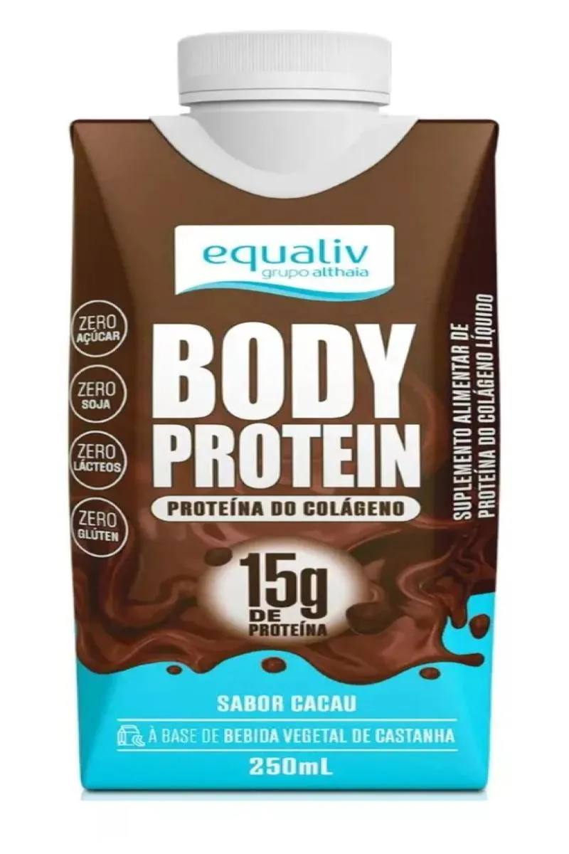 BODY PROTEIN CACAU SHAKE PROTEICO EQUALIV COLáGENO 250ML