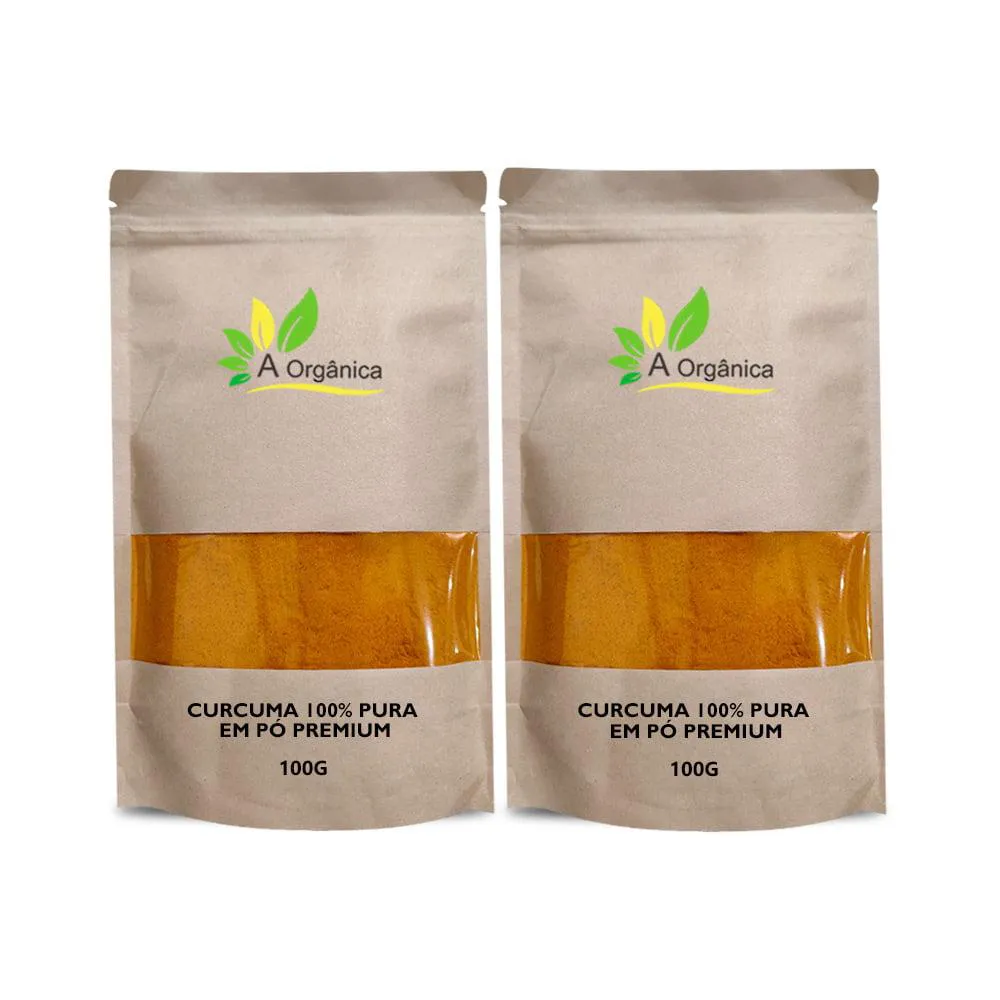 KIT 2 CúRCUMA PURA EM Pó PREMIUM 100G