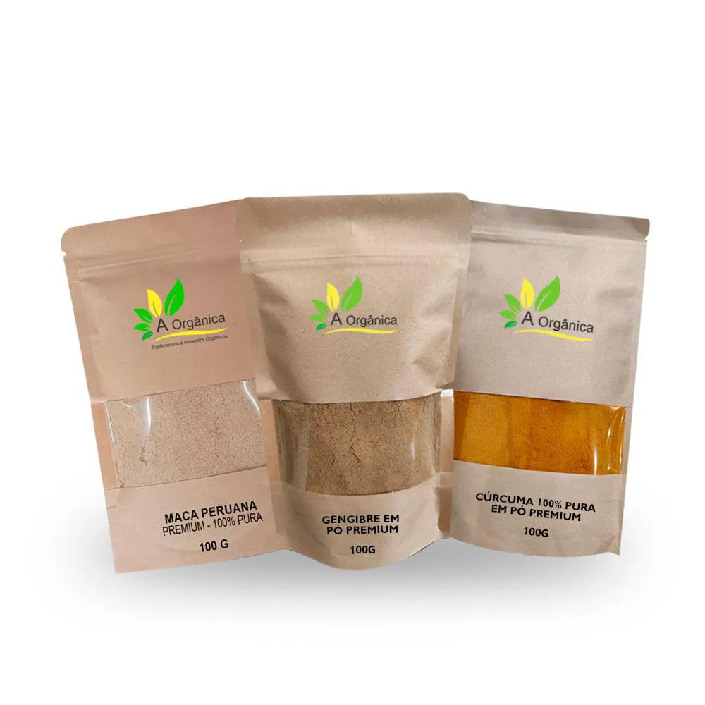 KIT: SHOT RESISTENCIA MACA DOURADA + CúRCUMA + GENGIBRE 100G