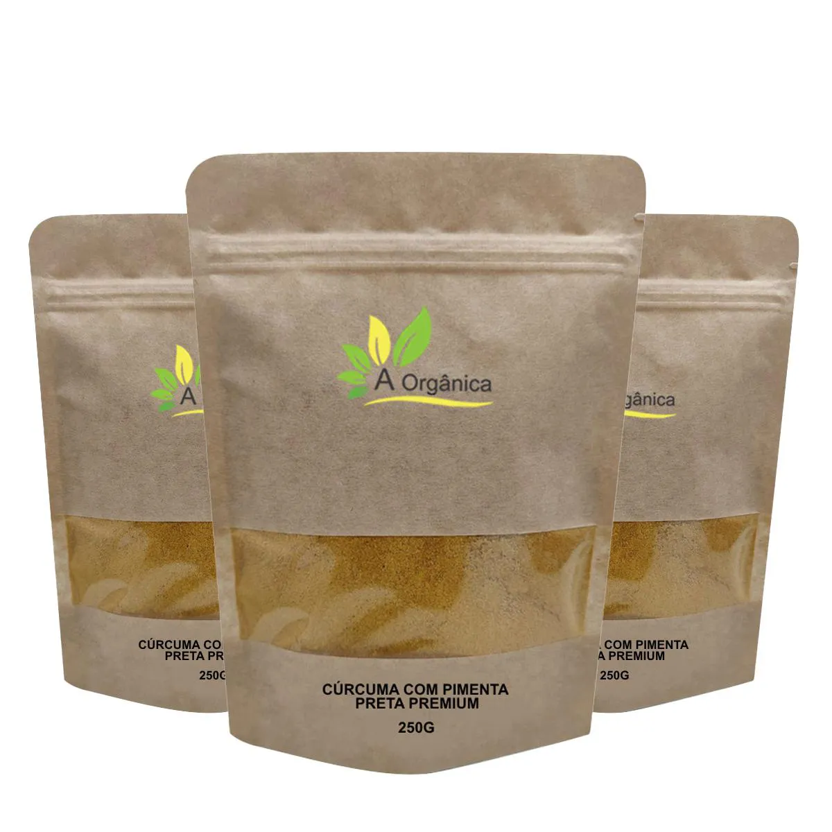 KIT 3 CúRCUMA COM PIMENTA PRETA EM Pó PREMIUM 250G