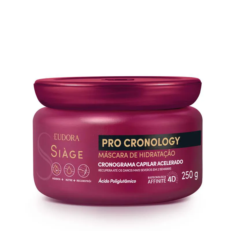 EUDORA SIAGE PRO CRONOLOGY MASCARA HIDRATAÇÃO CAPILAR 250G