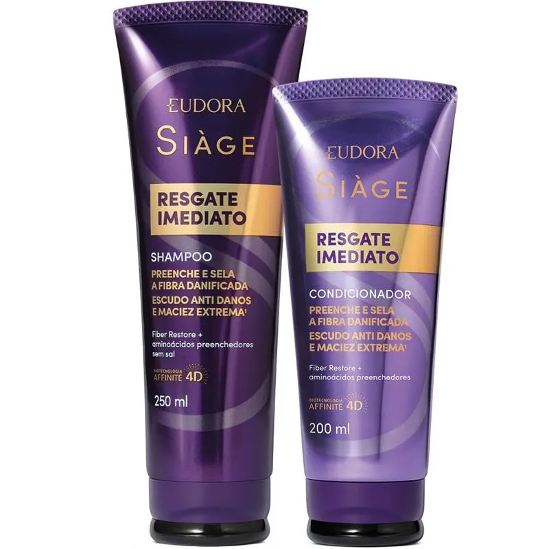 EUDORA KIT SIAGE RESGATE IMEDIATO SHAMPOO + CONDICIONADOR