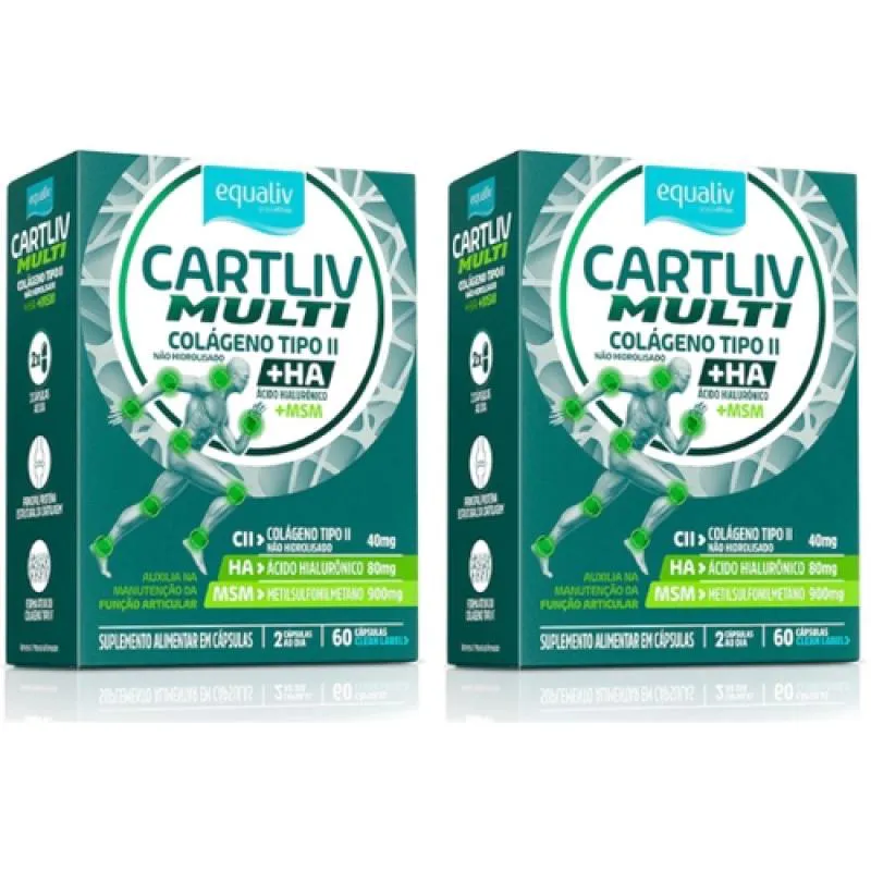 KIT COM 2 SUPLEMENTO CARTLIV MULTI 60 CáPSULAS – EQUALIV