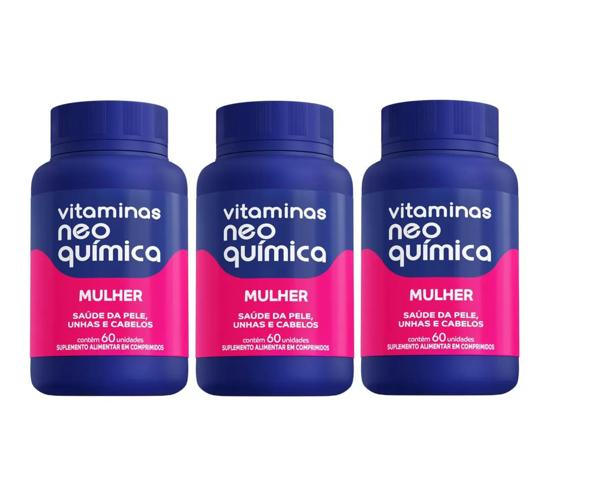 KIT 3 VITAMINA MULHER 60 CáPSULAS - NEO QUíMICA