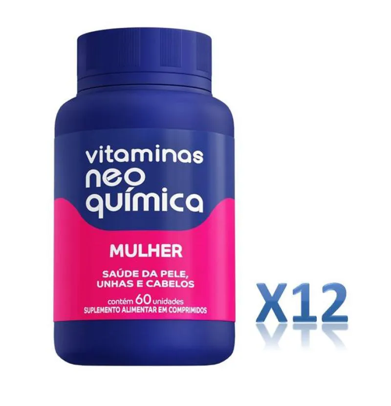 KIT 12 VITAMINA MULHER 60 CáPSULAS - NEO QUíMICA