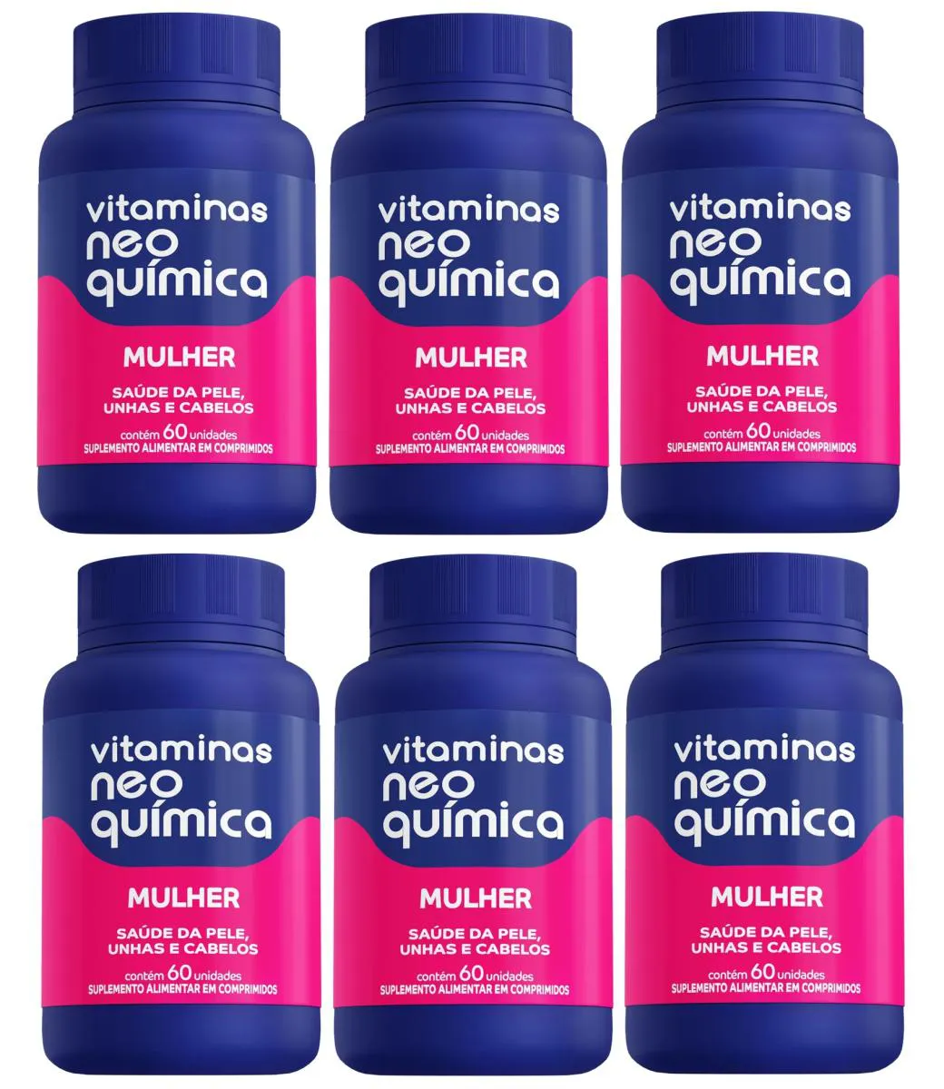 KIT 6 VITAMINA MULHER 60 CáPSULAS - NEO QUíMICA