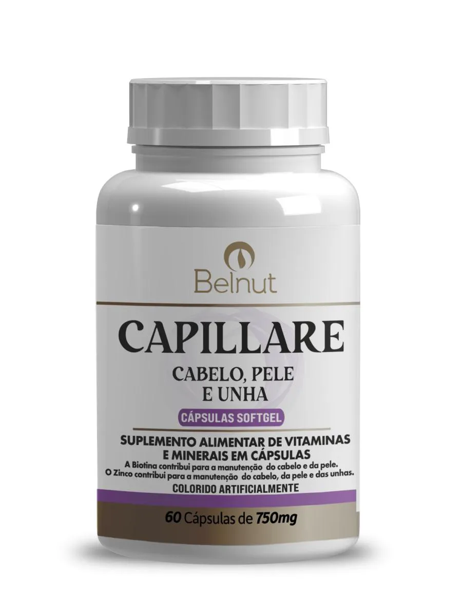 CAPILLARE CABELO PELE E UNHA BELNUT60 CAPS SOFTGEL 750MG