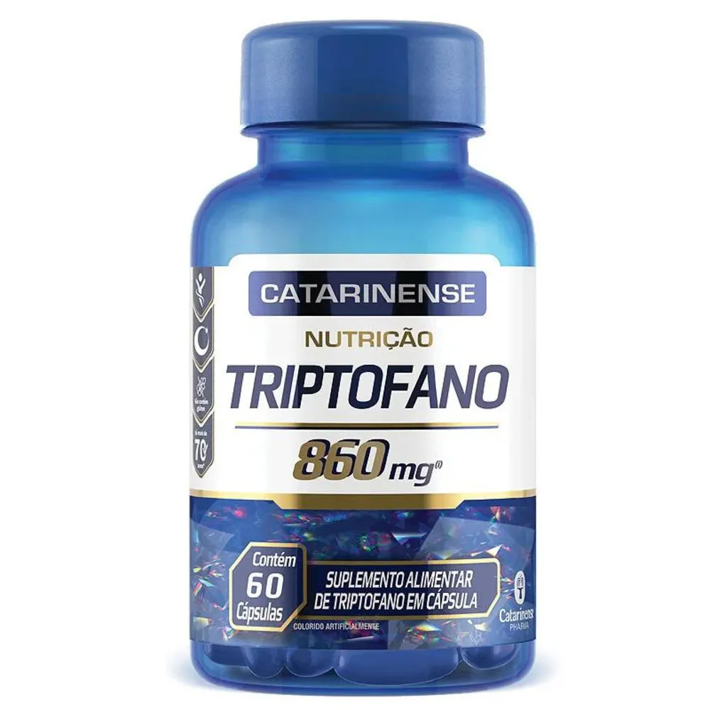 TRIPTOFANO 860MG CATARINENSE PHARMA 60 CáPSULAS