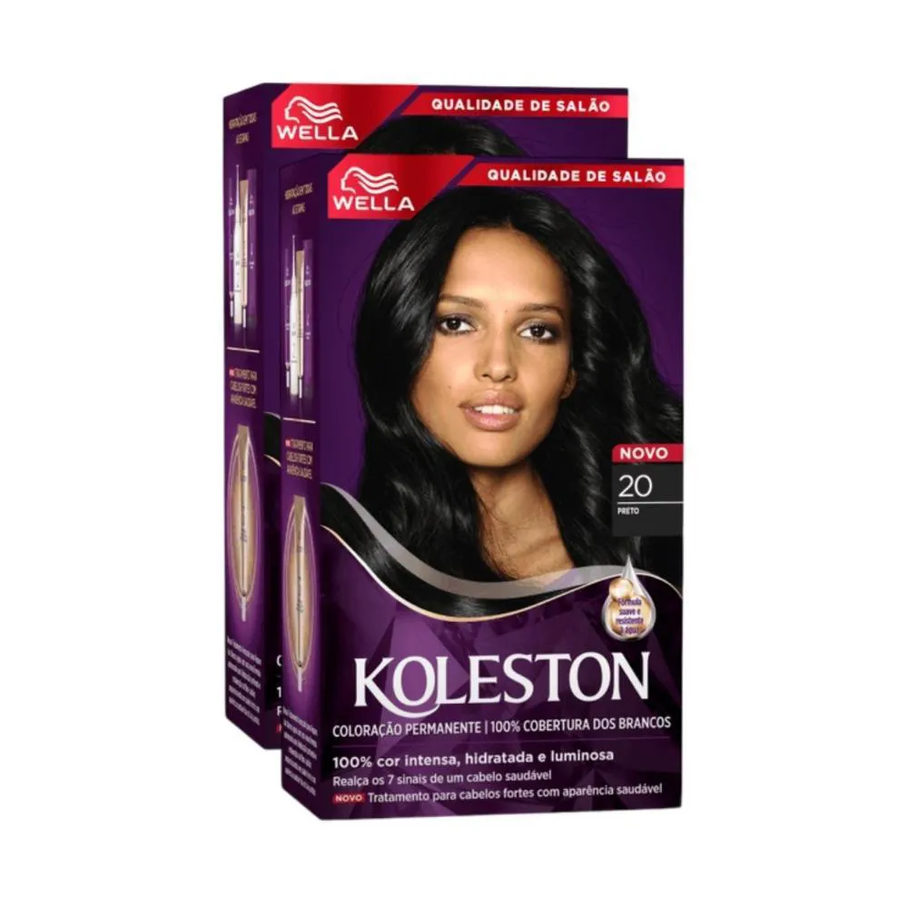 KIT DUO KOLESTON COLR PRETO 20 55G