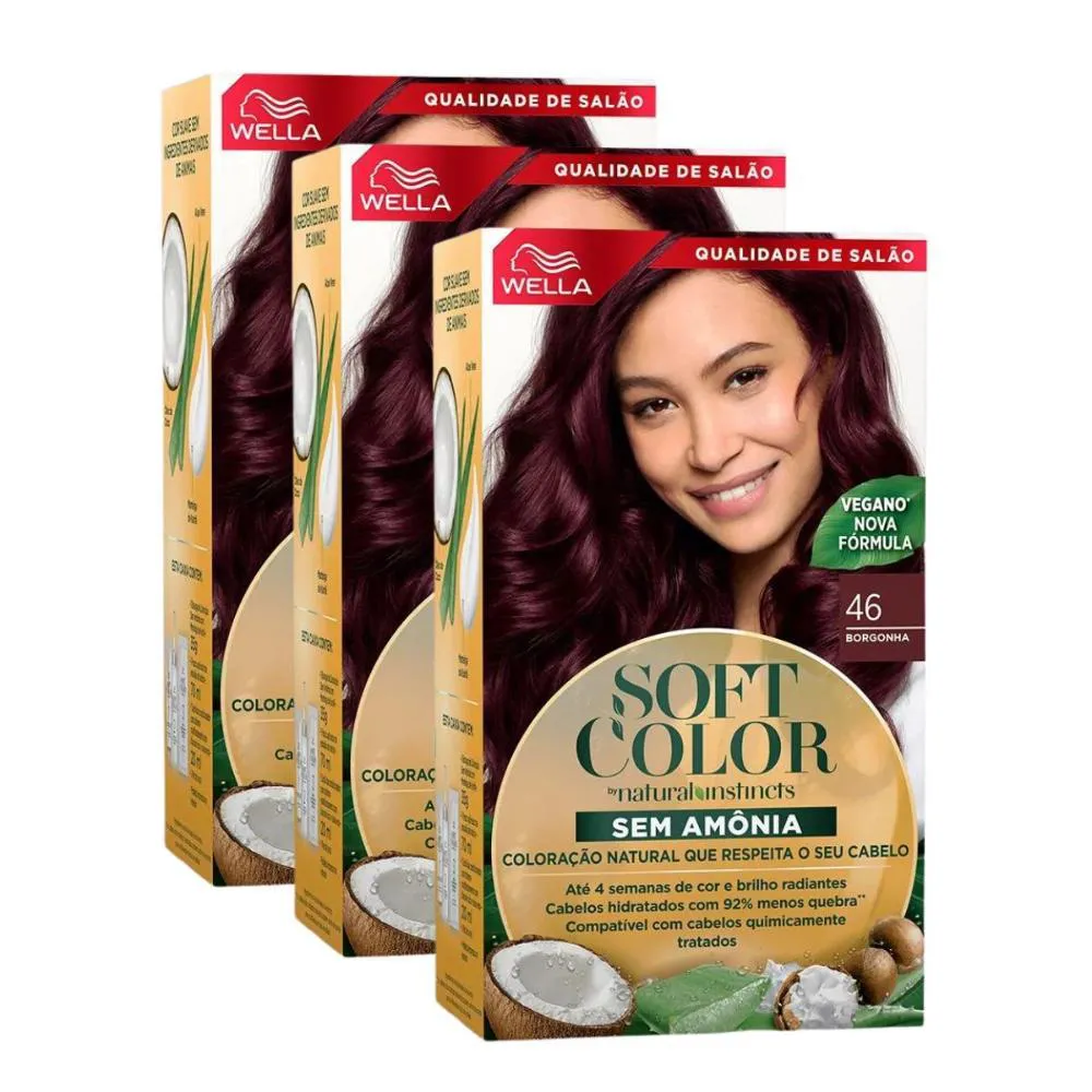 KIT TRIO SOFT COLOR COLORAçãO BORGON 46