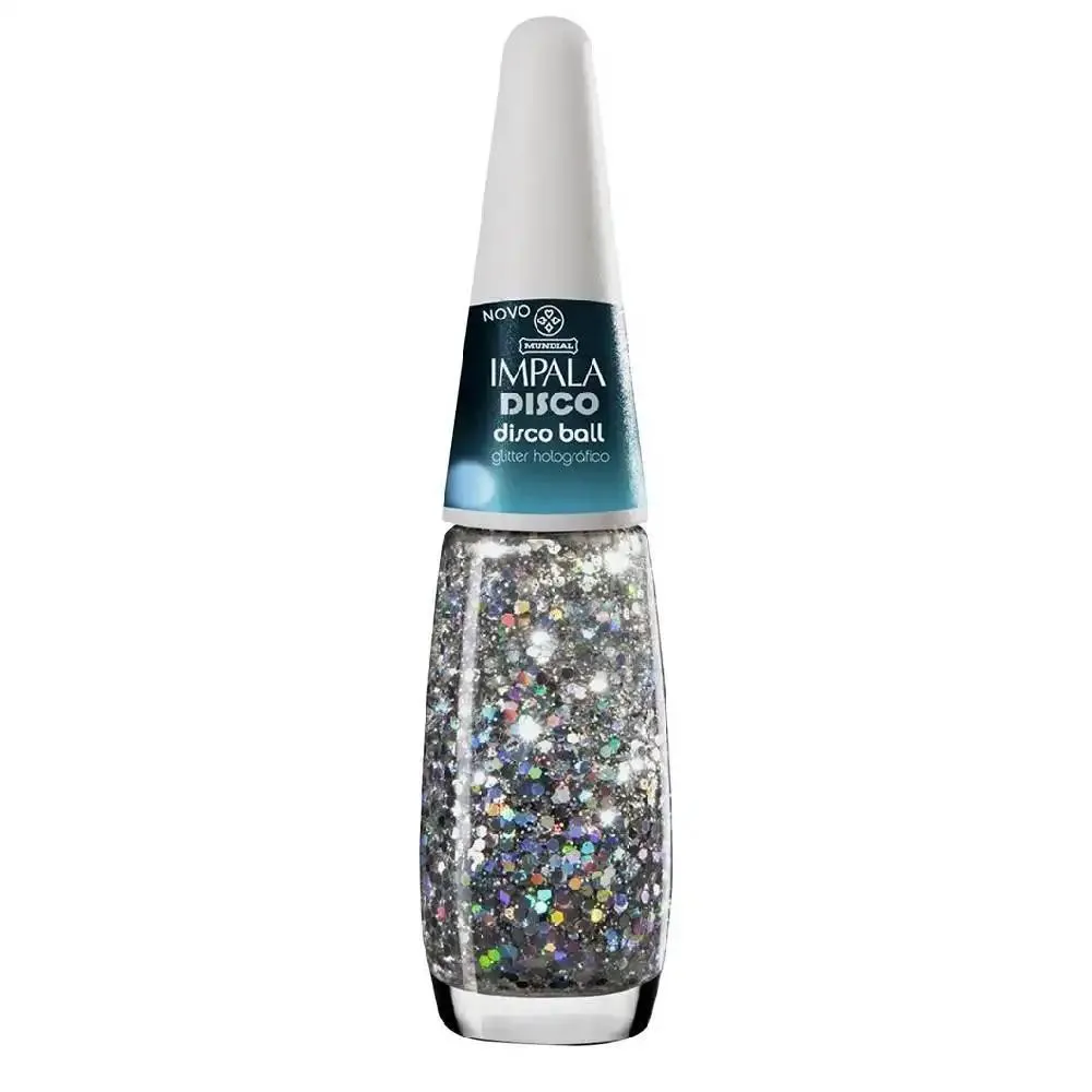 ESMALTE GLITTER HOLOGRáFICO DISCO BALL IMPALA MUNDIAL 7,5ML