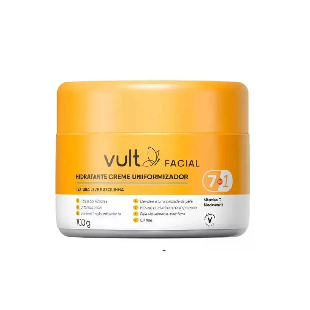 CREME HIDRATANTE FACIAL UNIFORMIZADOR VULT 100G