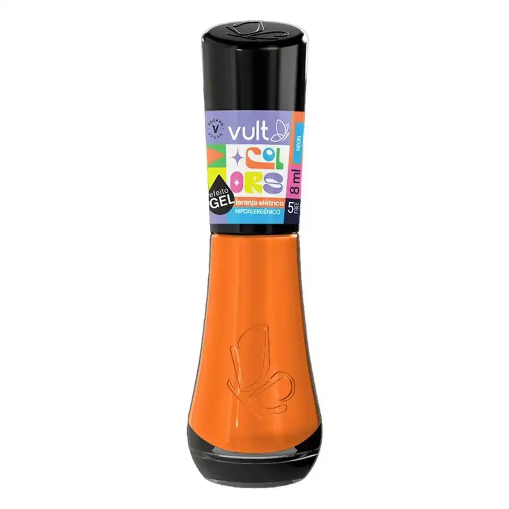 ESMALTE CREMOSO 5FREE COLORS LARANJA ELéTRICO VULT 8ML