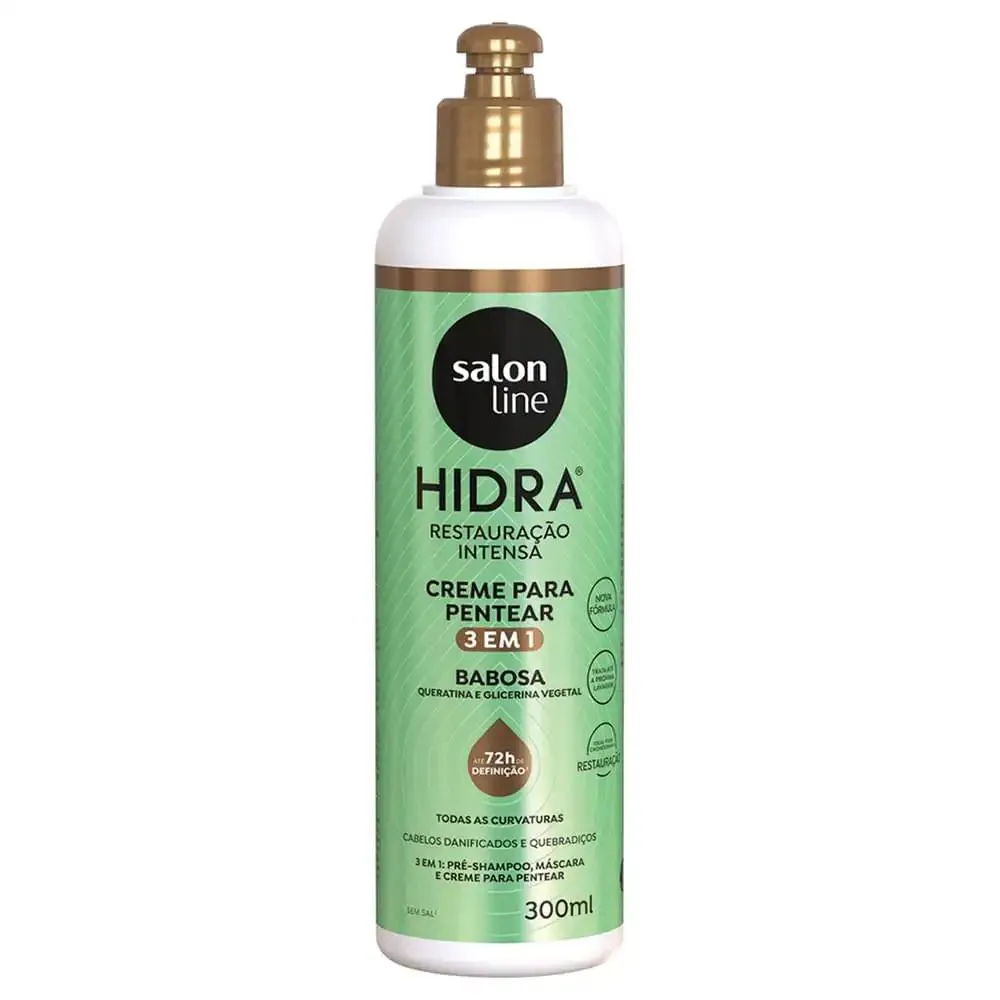 CREME DE PENTEAR HIDRA BABOSA QUERATINA SALON LINE 300ML