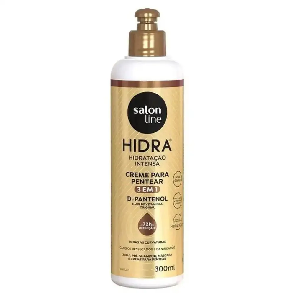 CREME DE PENTEAR HIDRA D-PANTENOL E MIX DE VITAMINAS SALON LINE 300ML