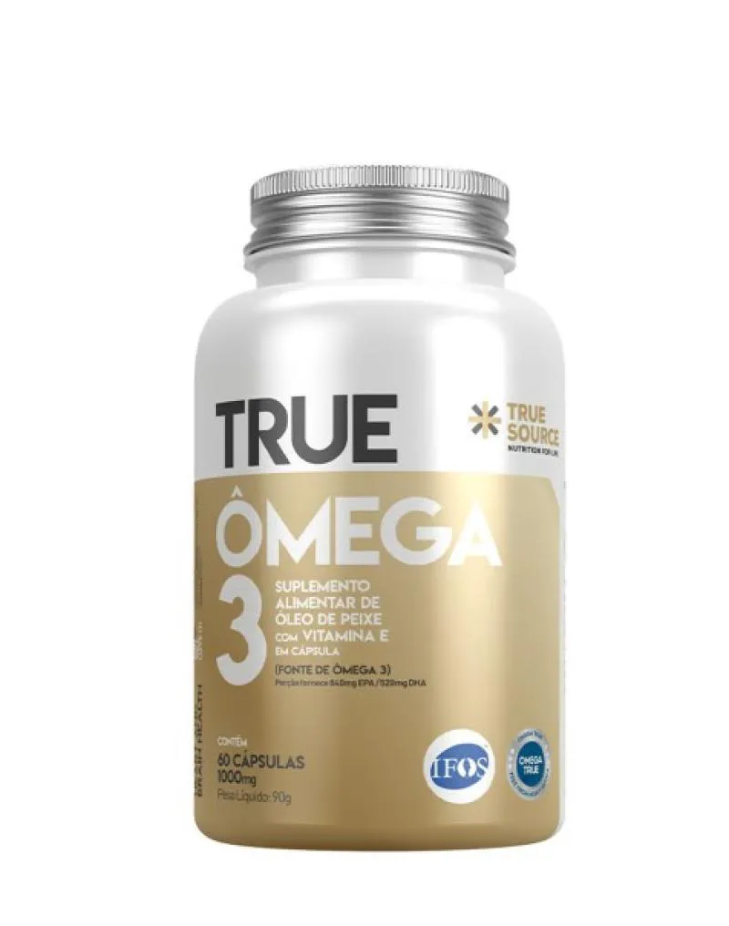 ÔMEGA 3 TRUE COM VITAMINA E E SELO IFOS  - 60CPS - TRUE SOURCE