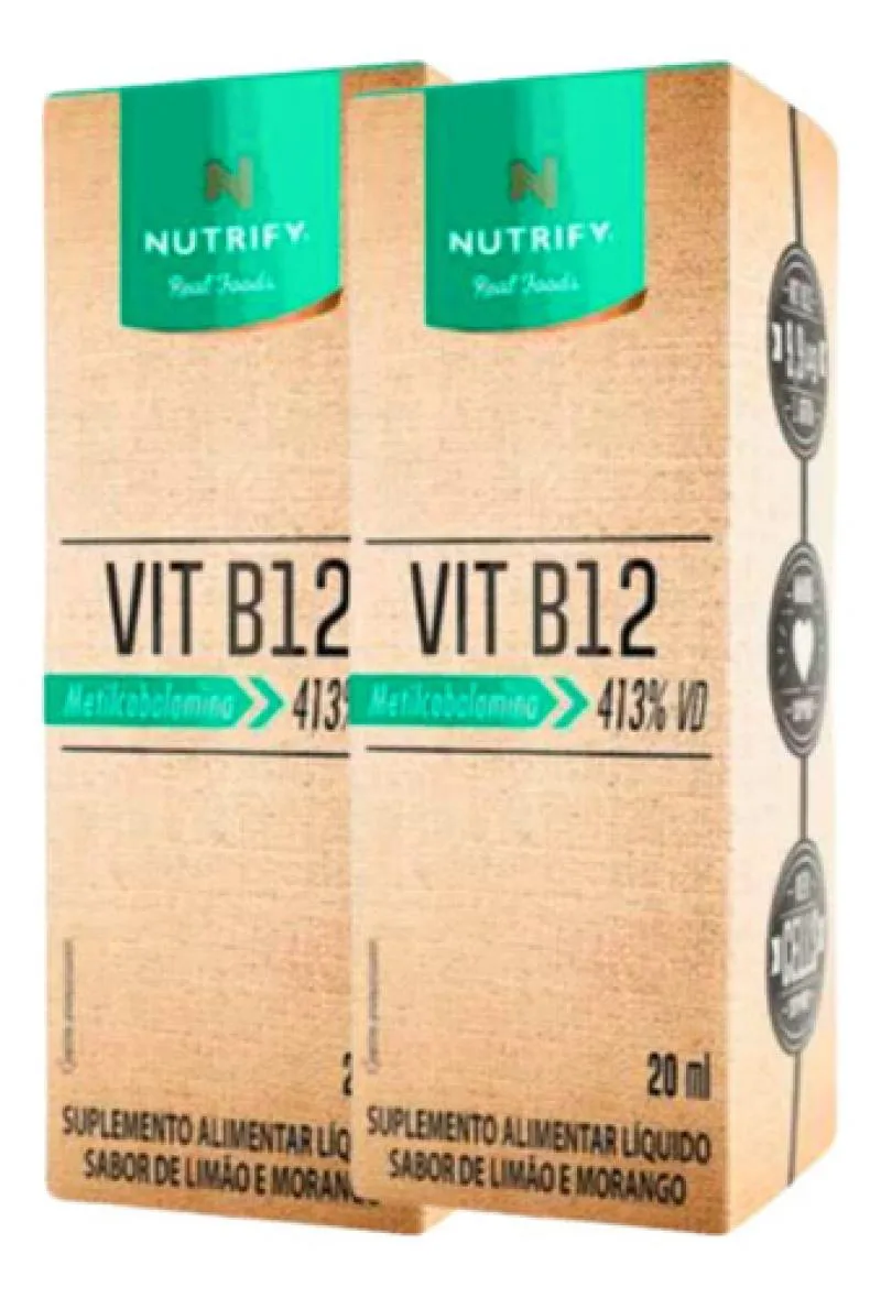KIT 2 VITAMINA B12 METILCOBALAMINA 413% NUTRIFY 20ML