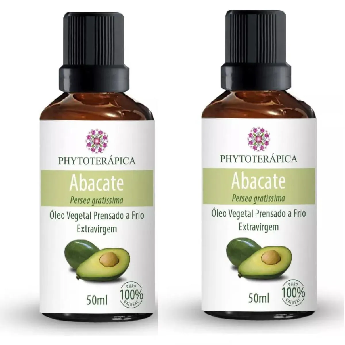 2X ÓLEO VEGETAL DE ABACATE  - 100% PURO - PHYTOTERáPICA