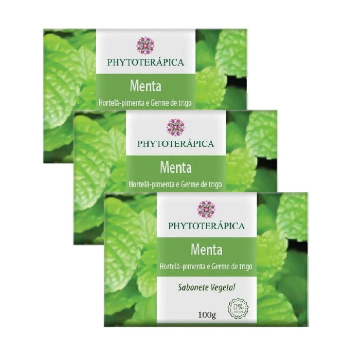 3X SABONETE DE MENTA E GERME DE TRIGO - PHYTOTERAPICA