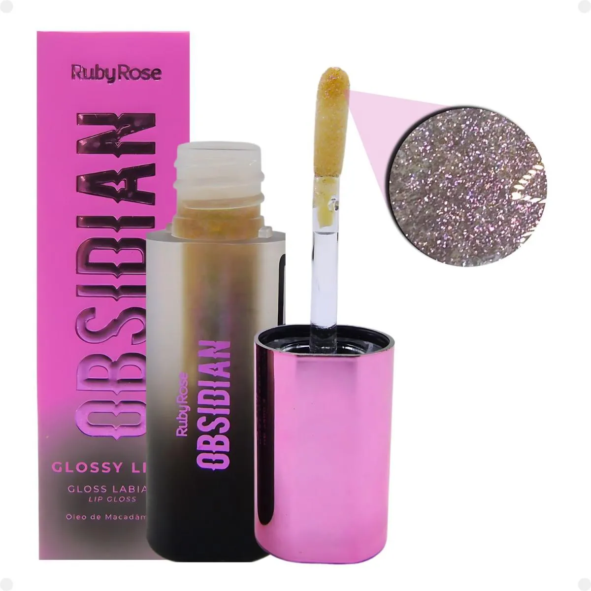 GLOSS LABIAL RUBY ROSE OBSIDIAN GLOSSY LIPS MALACHITE HB-7200-1