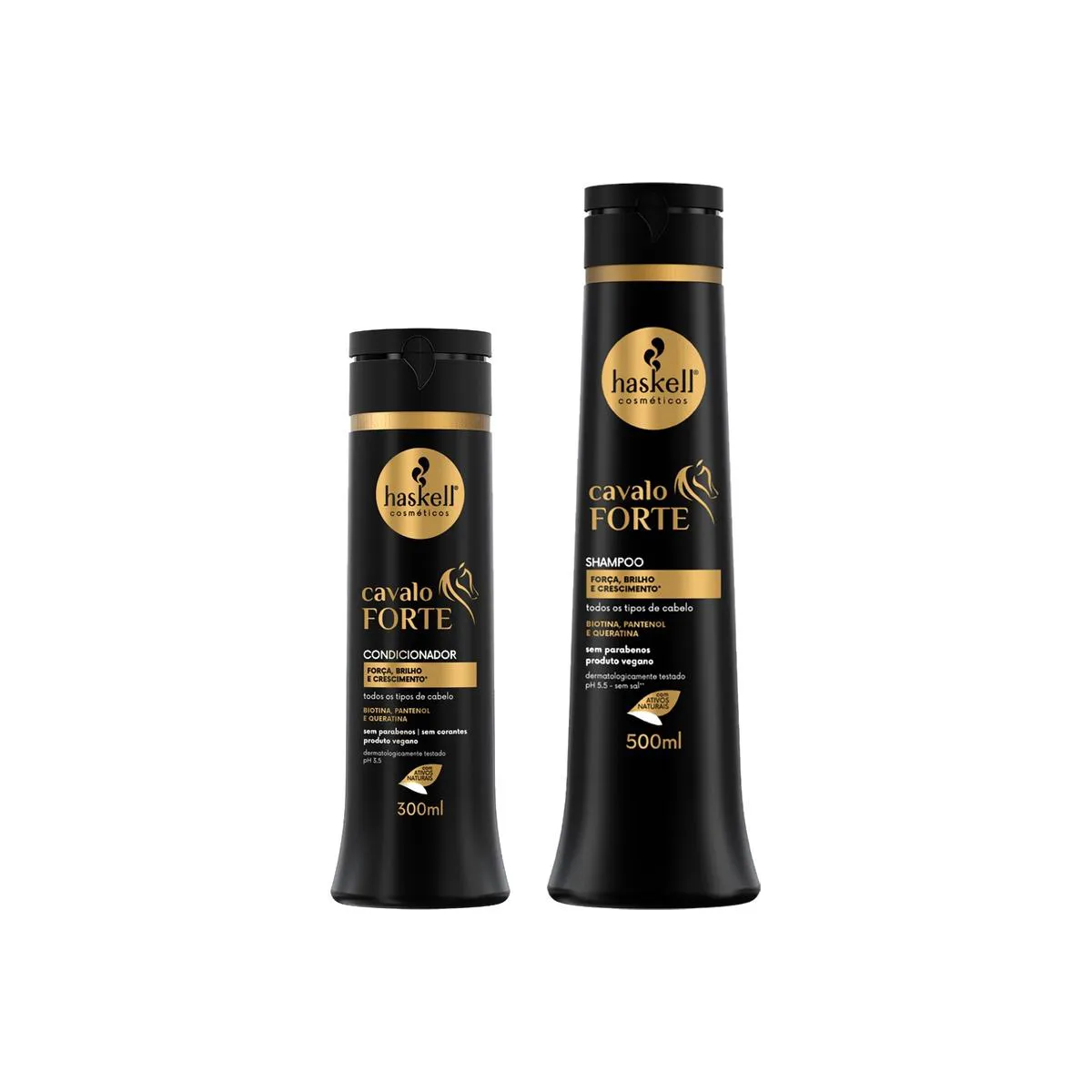 KIT SHAMPOO 500ML CONDICIONADOR 300ML CAVALO FORTE HASKELL
