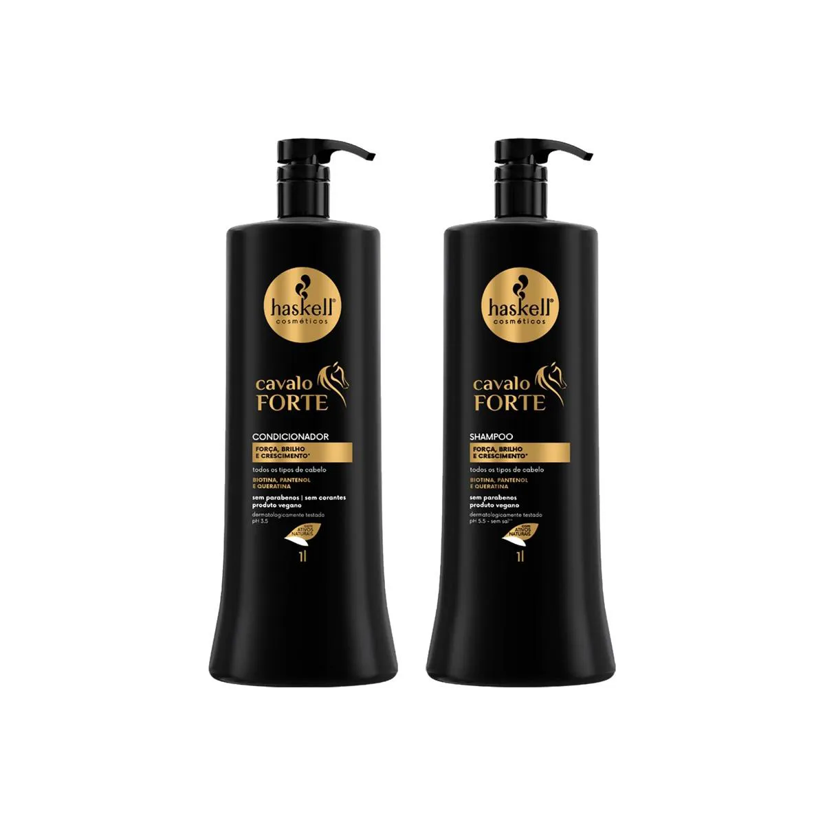 KIT SHAMPOO CONDICIONADOR 1L CAVALO FORTE HASKELL