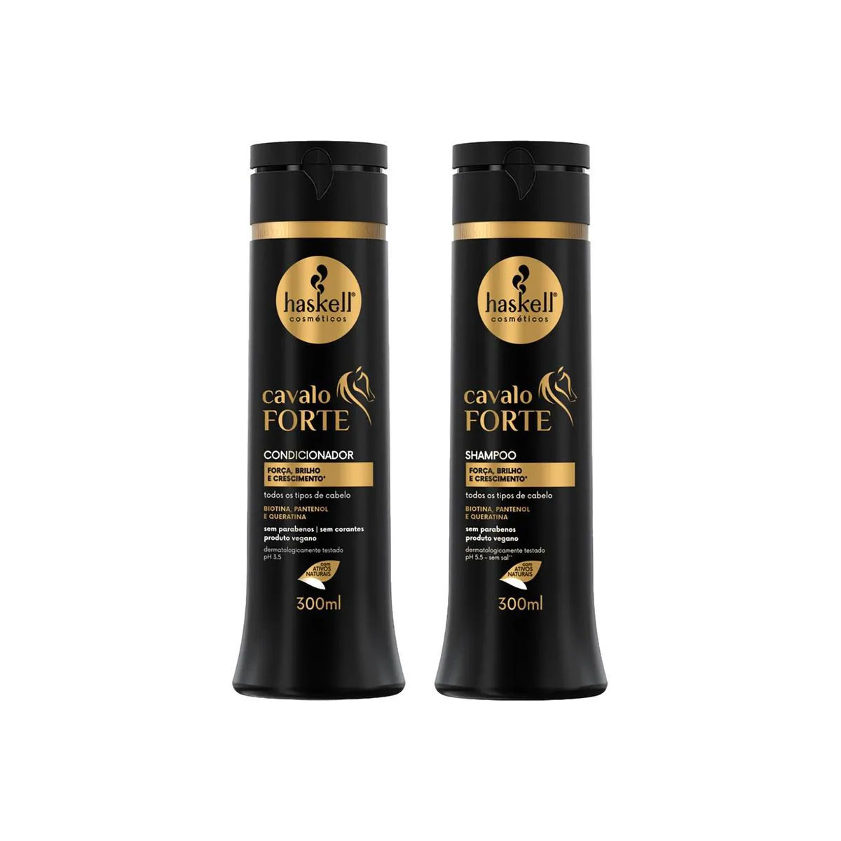 KIT SHAMPOO CONDICIONADOR 300ML CAVALO FORTE HASKELL