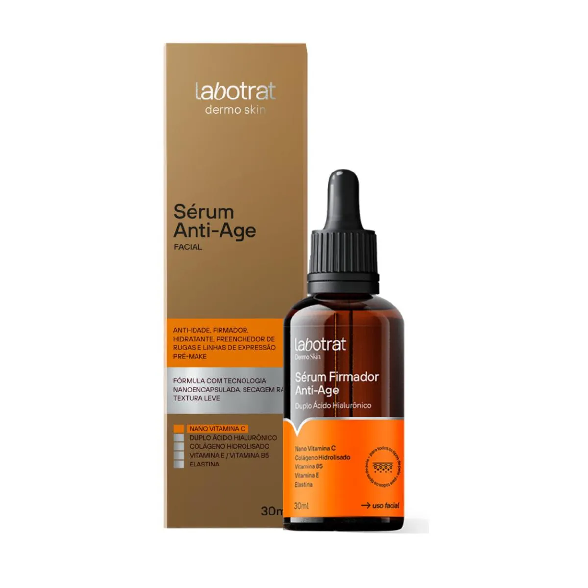 SéRUM FIRMADOR ANTI-AGE VITAMINA C DERMO SKIN LABOTRAT 30ML