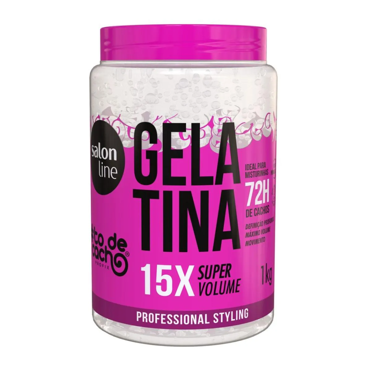 GELATINA DEFINIçãO SUPER VOLUME TO DE CACHO SALON LINE 1KG