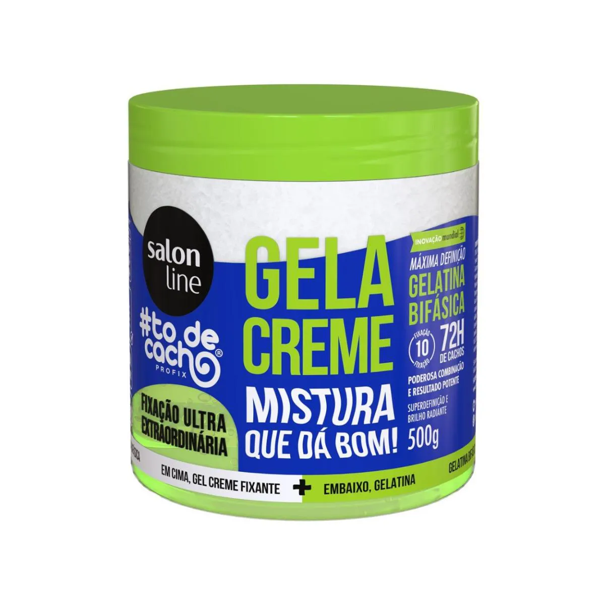 GELACREME BIFáSICA FIXAçãO ULTRA TO DE CACHO SALON LINE 500G