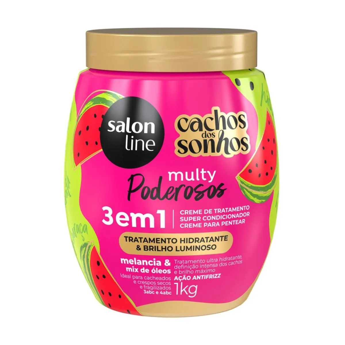 CREME DE TRATAMENTO AçãO ANTIFRIZZ MELANCIA SALON LINE 1KG