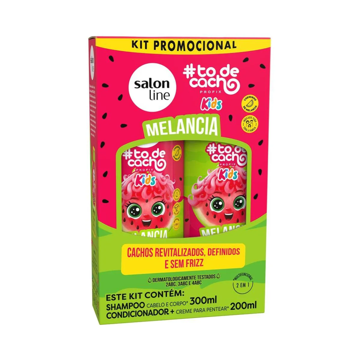 KIT SHAMPOO CONDICIONADOR MELANCIA KIDS ANTIFRIZZ SALON LINE