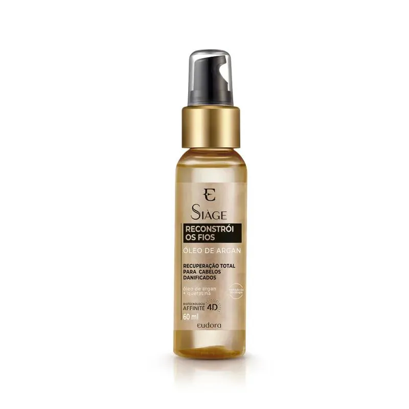 ÓLEO DE ARGAN SIàGE BY EUDORA RECONSTRóI OS FIOS 60ML