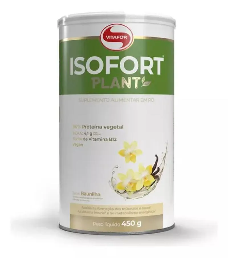 ISOFORT PLANT 450G PROTEíNA ISOLADA SABOR BAUNILHA VITAFOR