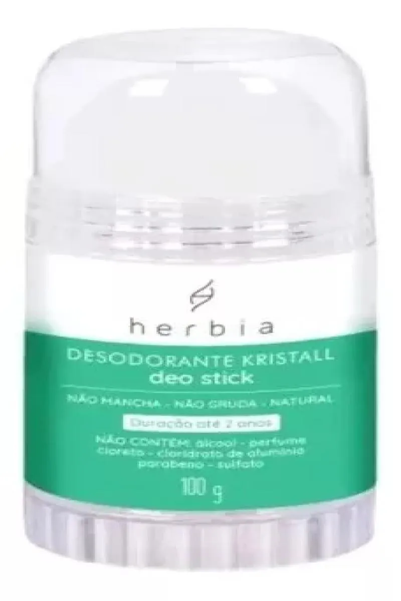 DESODORANTE KRISTALL DEO STICK 100G HERBIA NATURAL VEGANO