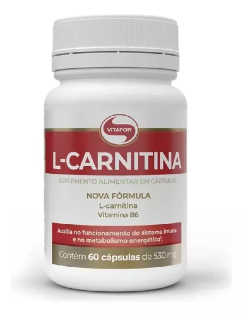 L-CARNITINA + VITAMINA B6 - 60 CAPSULAS 530 MG - VITAFOR