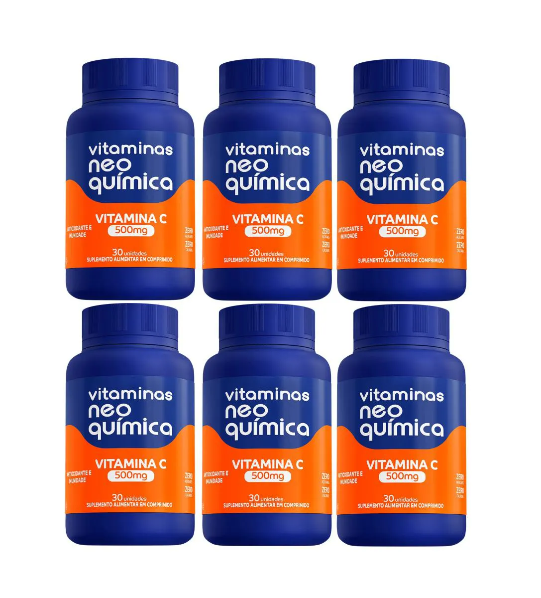 KIT 6 VITAMINA C 500MG 30 CáPSULAS - NEO QUíMICA