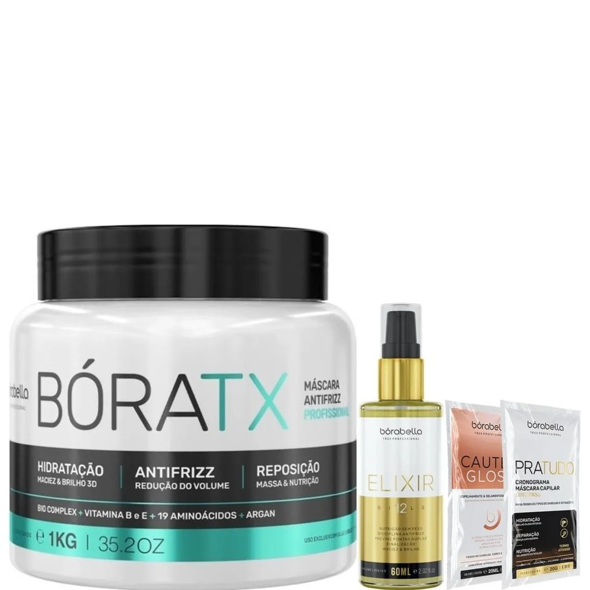BORABELLA BóRATX 1KG + ELIXIR 12 ÓLEOS REPARADOR 60ML