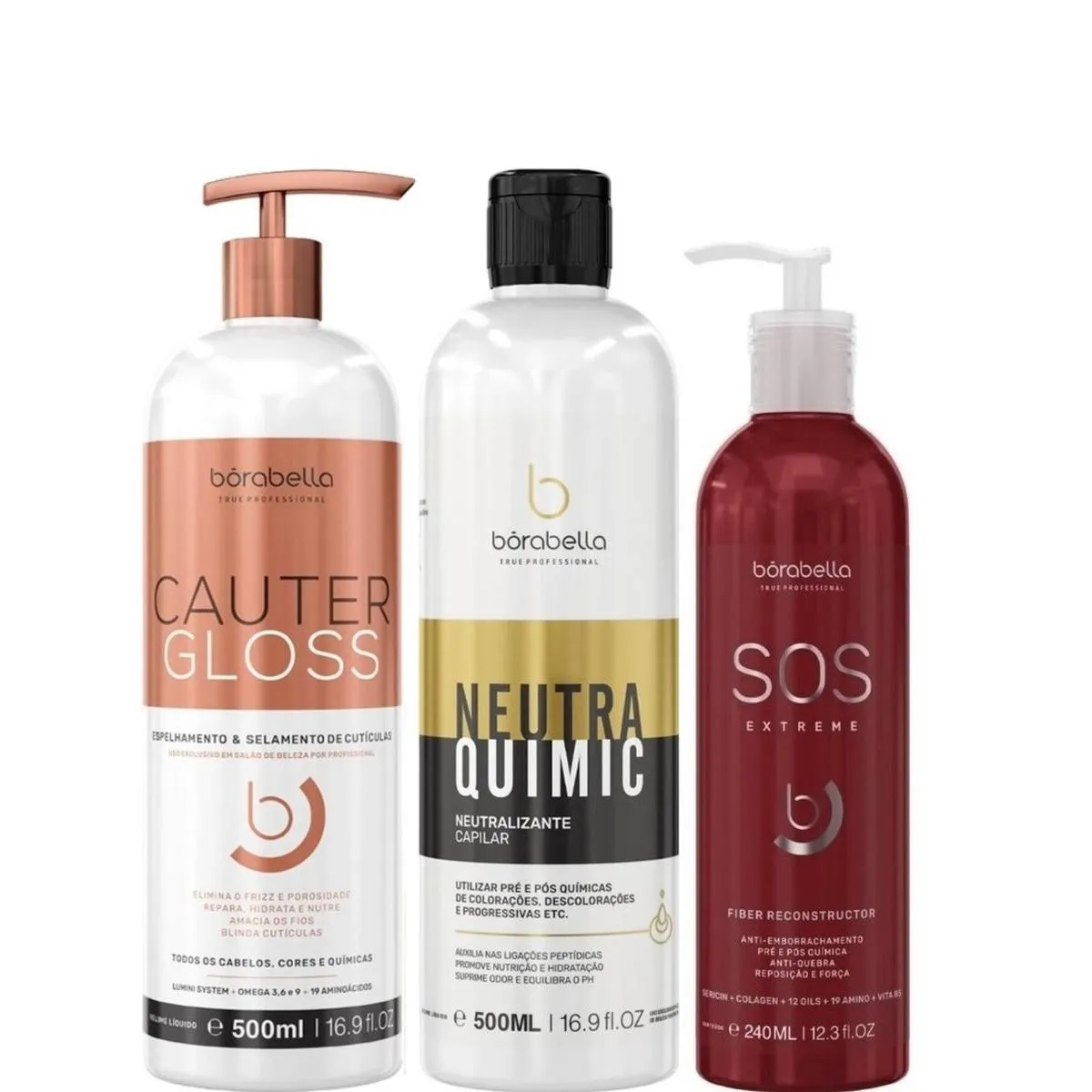 BORABELLA CAUTER GLOSS + NEUTRAQUIMIC 2X500ML + SOS 240ML